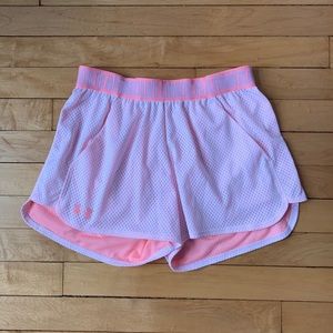 UNDER ARMOUR Pink Athletic Shorts